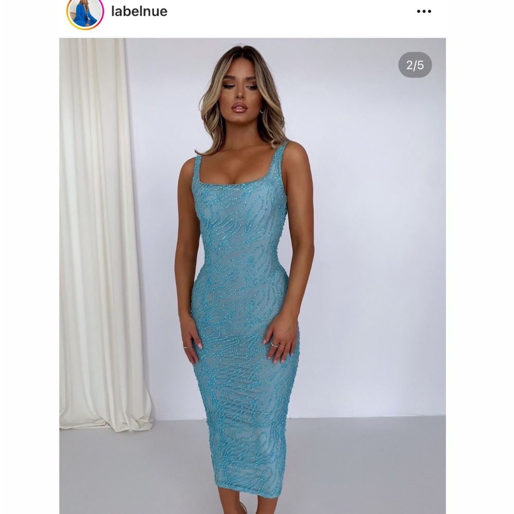 Blue sequined midi!